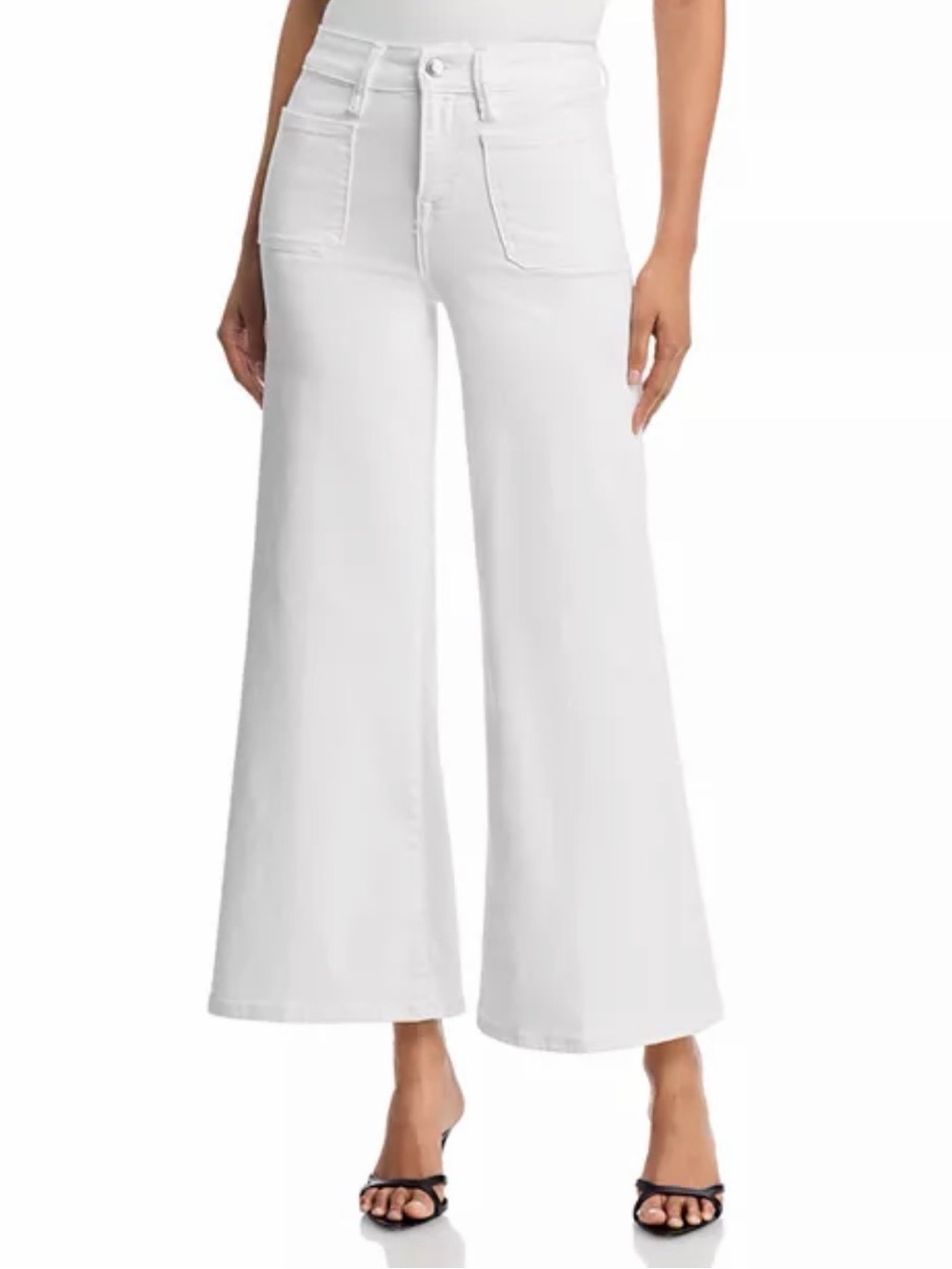 Good American - Good Petite High Rise Palazzo Jeans in White